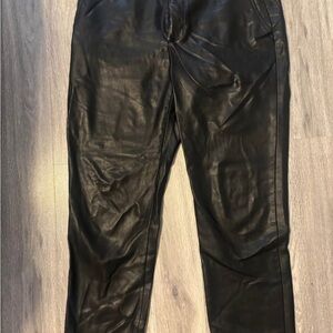 Zara Black Leather Look Pants